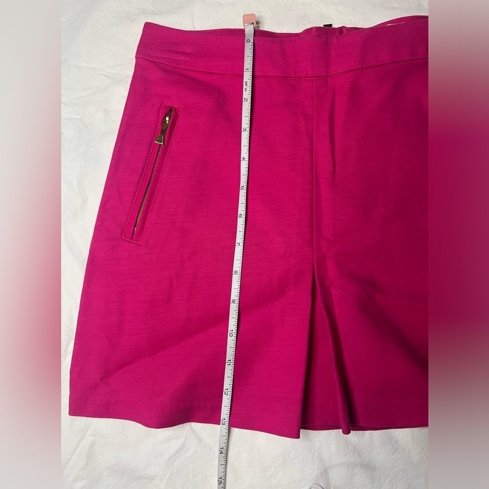 Kate Spade Hot Pink Skirt with Gold Zipper Details - Picture 6 of 9